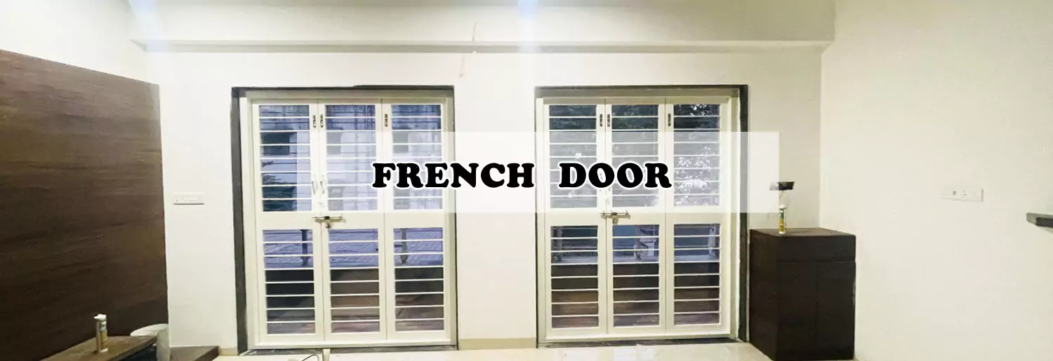 Galvanized French Doors And Windows, G.I French Folded Door And Windows, CNC Design French Doors